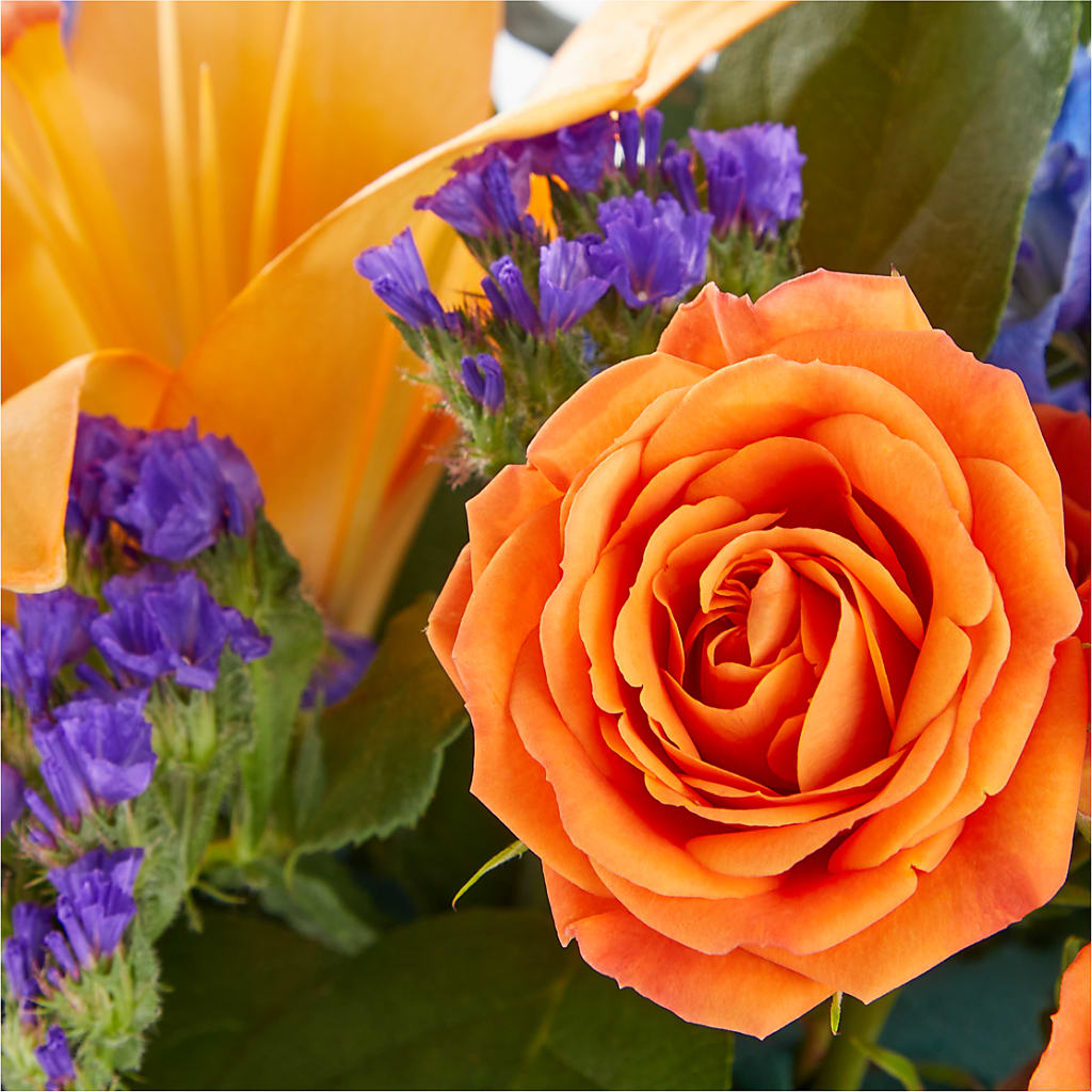 Radiant Citrus Box Bouquet – Konbit Flowers Group Llc, Brooklyn NY