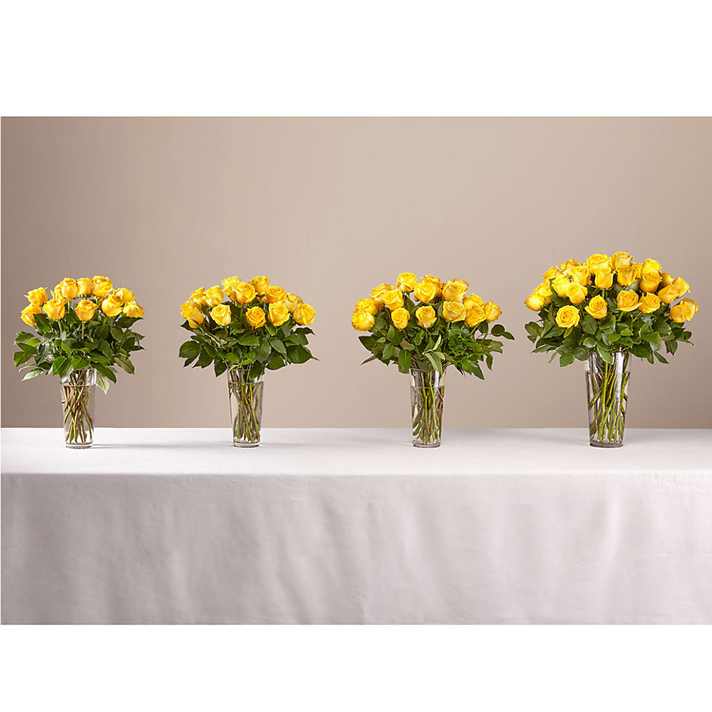 Long Stem Yellow Rose Bouquet – Konbit Flowers Group Llc, Brooklyn NY