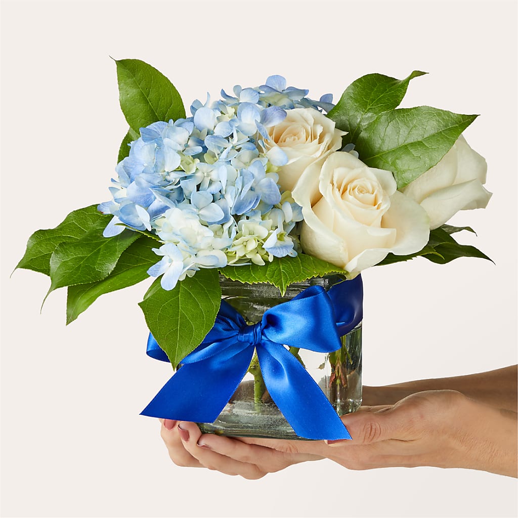 Sky Blue Delight Bouquet – Konbit Flowers Group Llc, Brooklyn NY