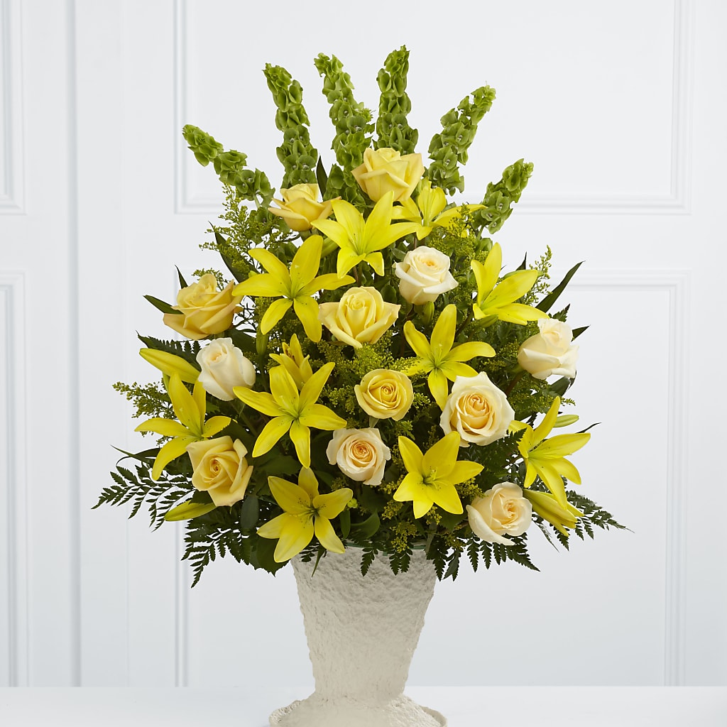 Golden Memories Arrangement – Konbit Flowers Group Llc, Brooklyn NY