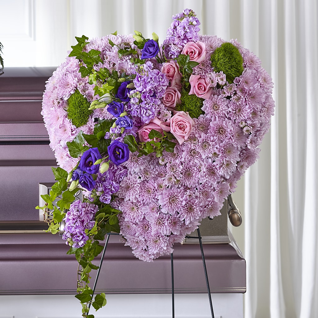 Treasured Love Standing Heart – Konbit Flowers Group Llc, Brooklyn NY
