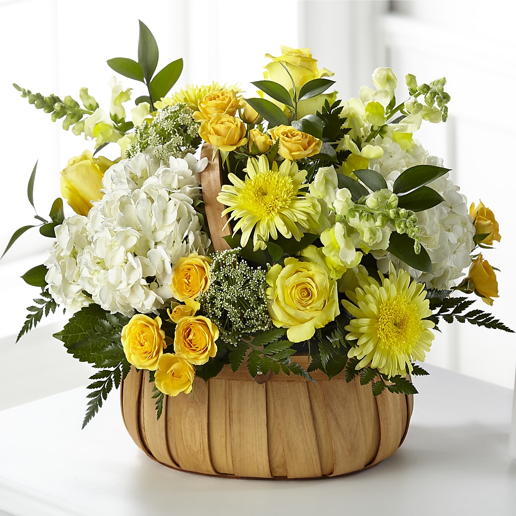 Rustic Remembrance Basket – Konbit Flowers Group Llc, Brooklyn NY