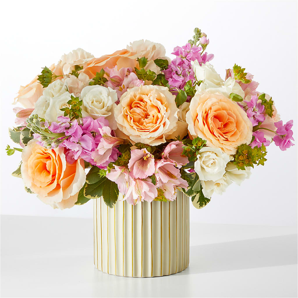Paradise Bouquet with Ivory Vase – Konbit Flowers Group Llc, Brooklyn NY