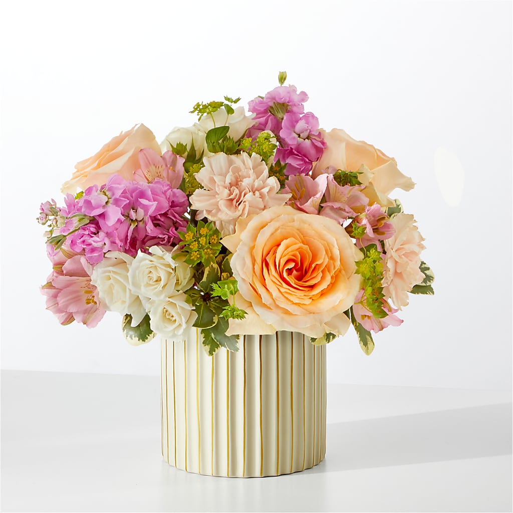 Paradise Bouquet with Ivory Vase – Konbit Flowers Group Llc, Brooklyn NY
