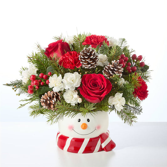 Jolly Snowman Bouquet –  Konbit Flowers Group Llc, Brooklyn NY