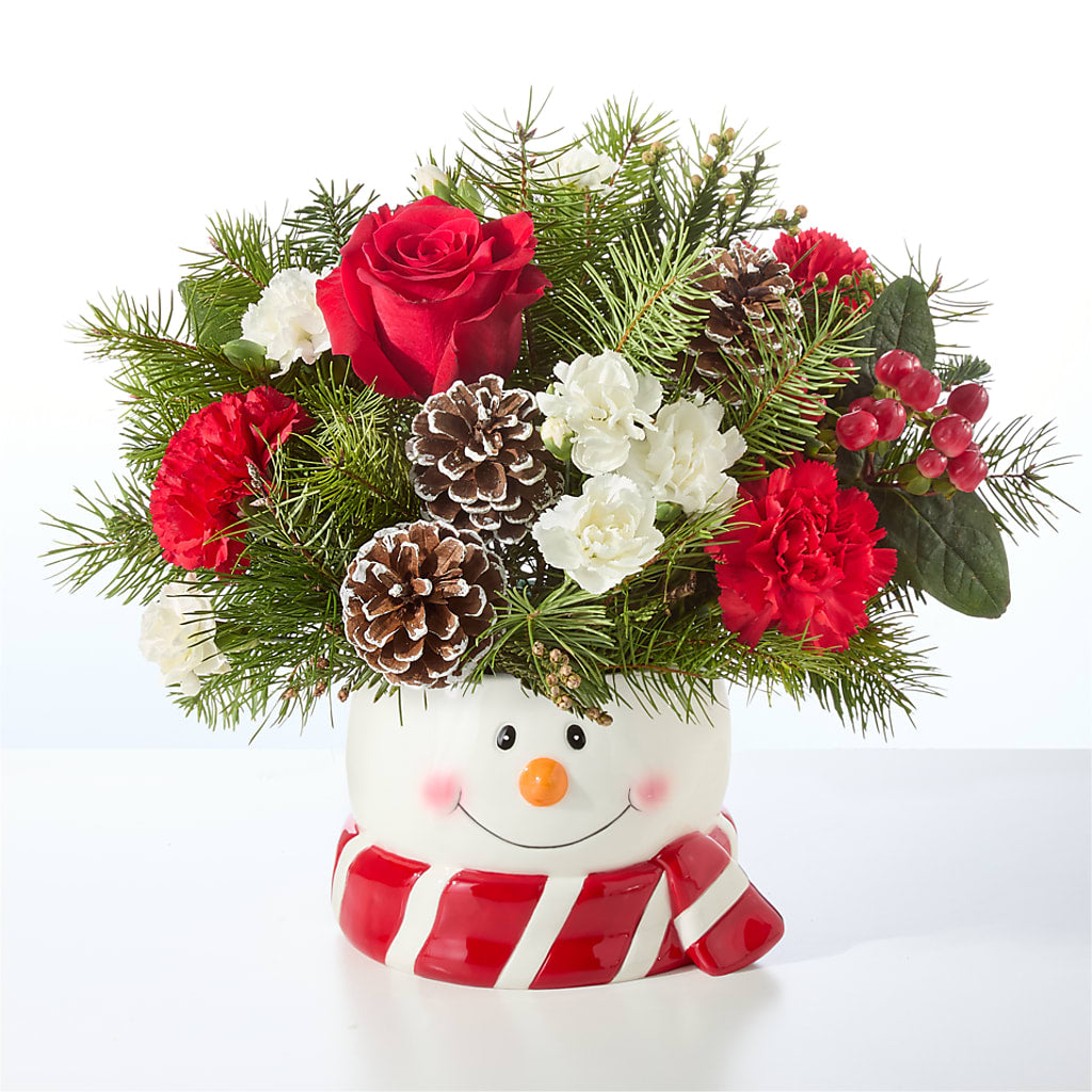 Jolly Snowman Bouquet –  Konbit Flowers Group Llc, Brooklyn NY