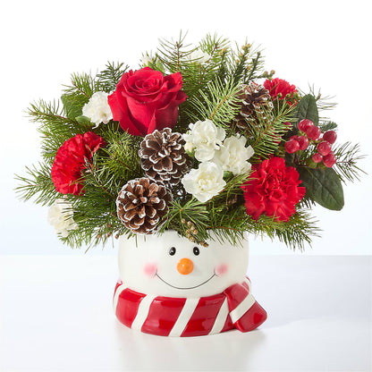 Jolly Snowman Bouquet –  Konbit Flowers Group Llc, Brooklyn NY