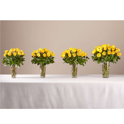 Long Stem Yellow Rose Bouquet –  Konbit Flowers Group Llc, Brooklyn NY