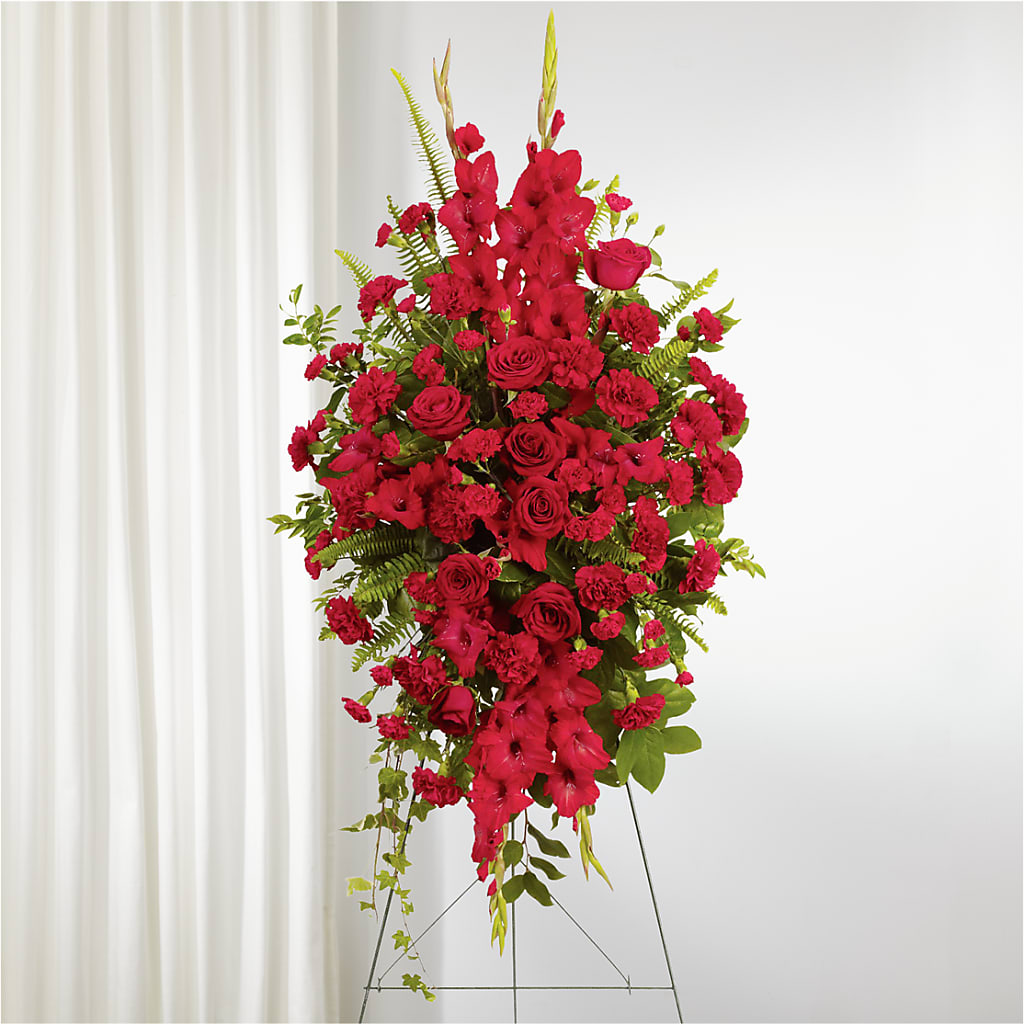 From the Heart Standing Spray –  Konbit Flowers Group Llc, Brooklyn NY