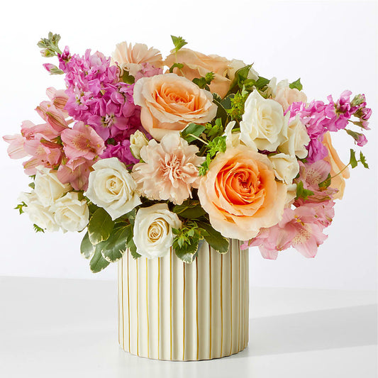 Paradise Bouquet with Ivory Vase –  Konbit Flowers Group Llc, Brooklyn NY