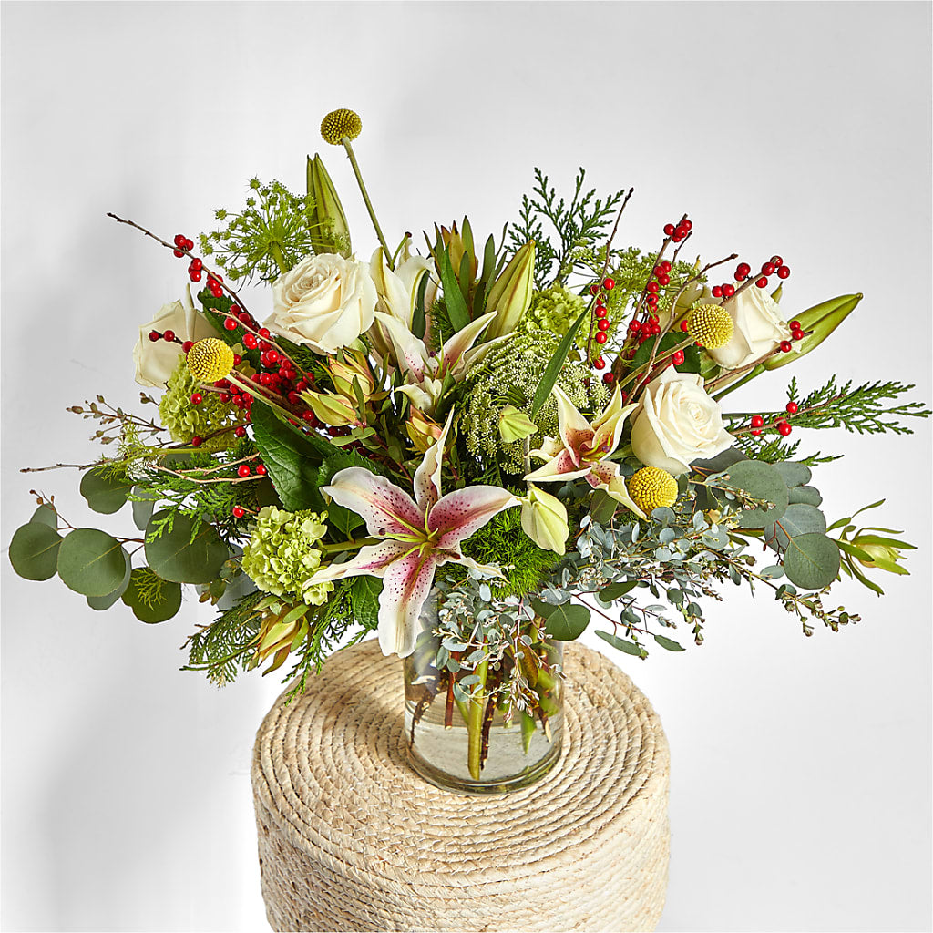 Berry & Bright Bouquet –  Konbit Flowers Group Llc, Brooklyn NY