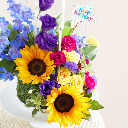 Star of the Day Floral Cake –  Konbit Flowers Group Llc, Brooklyn NY